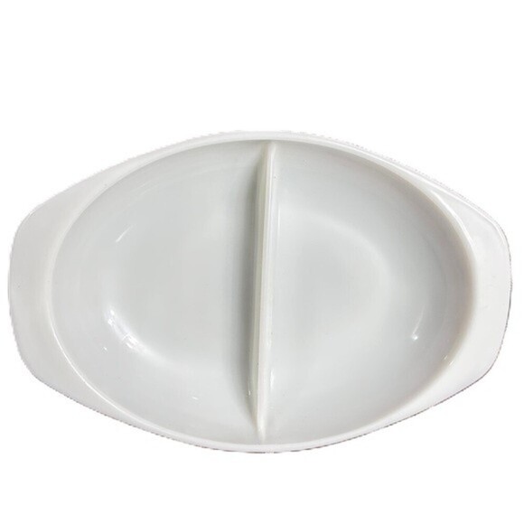 Vintage Pyrex Oval Divided Casserole‎ Dish - Picture 12 of 16
